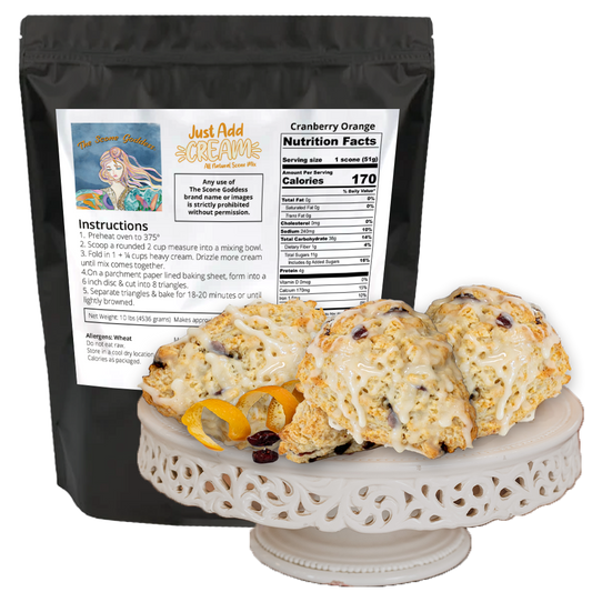 [Wholesale] Just Add Cream - Cranberry Orange Premium Scone Mix - 10lbs