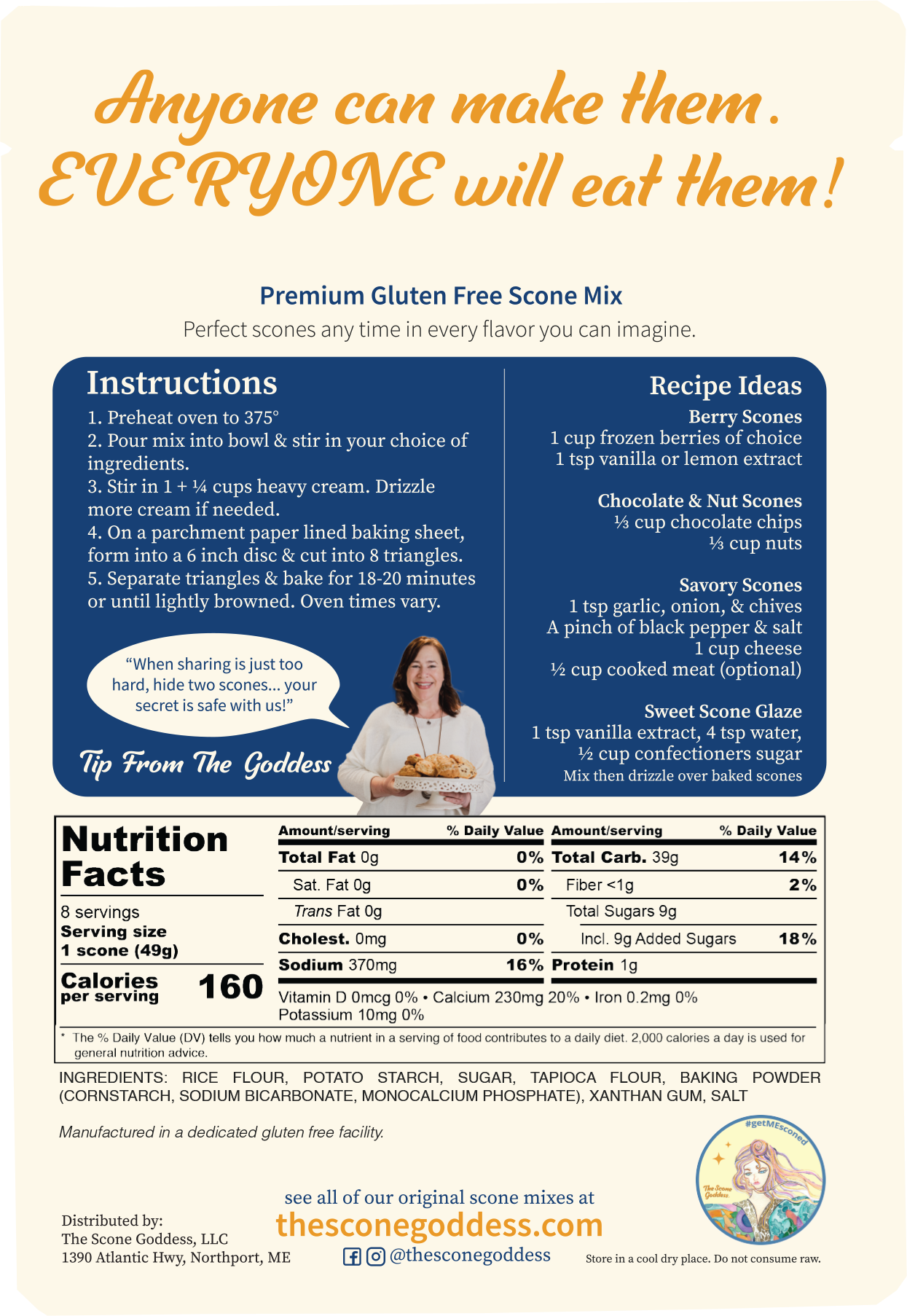 Gluten Free Premium Scone Mix - LIMITED