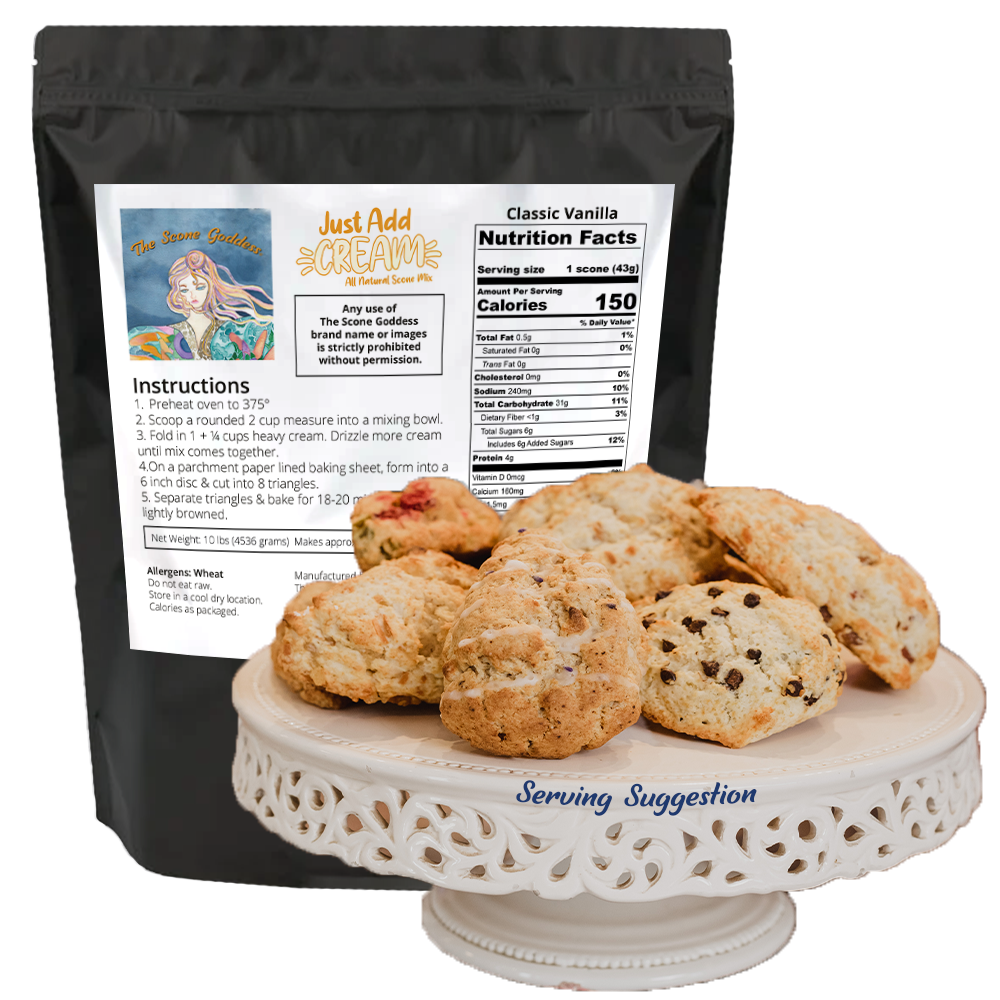 [Wholesale] Just Add Cream - Vanilla Premium Scone Mix - 10lbs